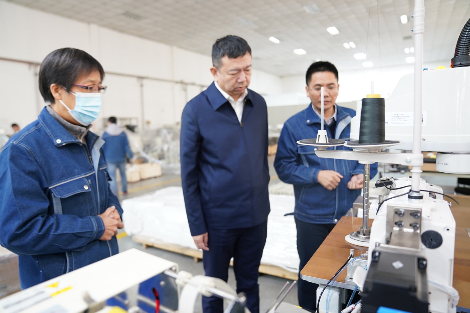 中縫協楊曉京理事長一行蒞臨富怡考察調研！